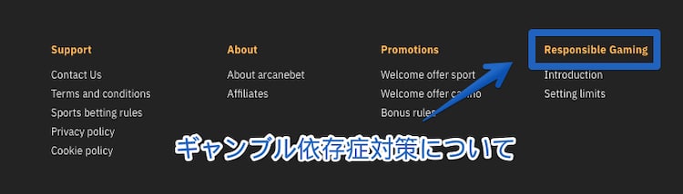 arcanebet-ギャンブル依存症対策