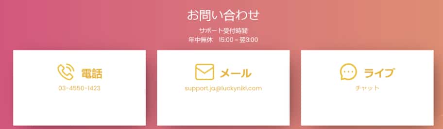 ラッキーニッキー - 日本語サポート