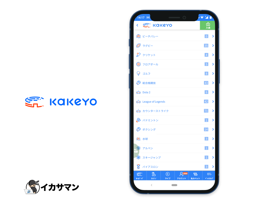 ブックメーカー格闘技 - kakeyo1
